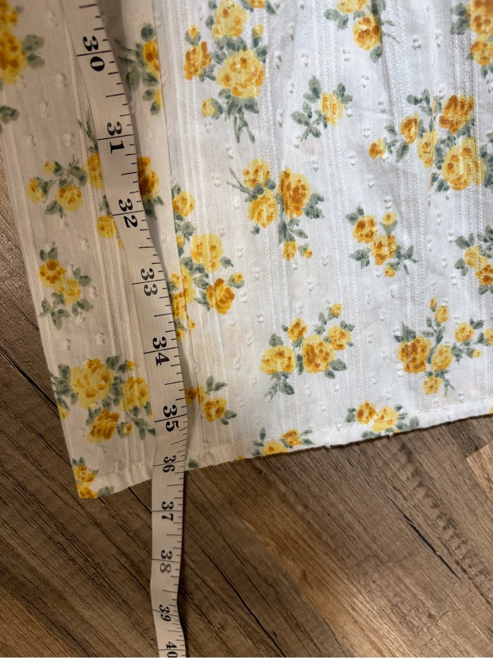 Altar'd State Yellow Floral Tiered Maxi Skirt Cotton Boho Eyelet White S - Picture 15 of 16